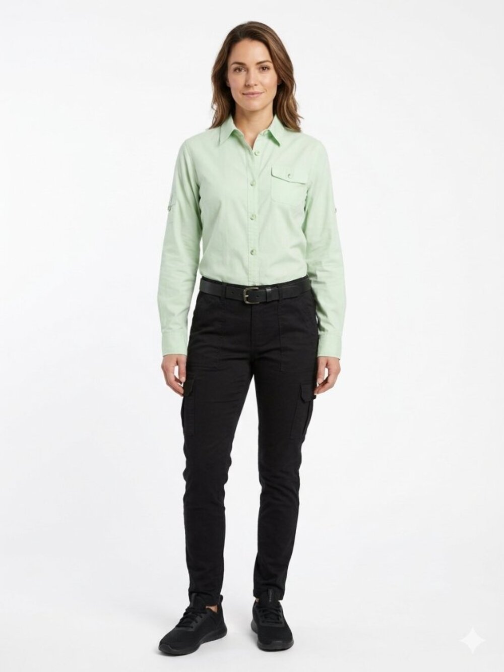 Columbia Pale Green Long Sleeve Button Up UPF 50 Top NEW L